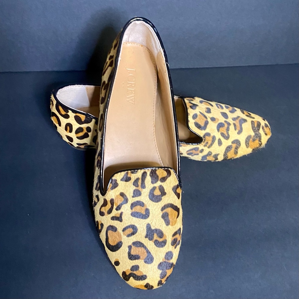 J. Crew Leopard Print Flats in Tan, Brown, Black
